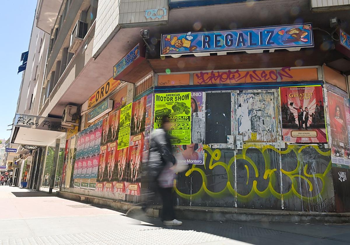 Negocio vacío en el paseo de Zorrilla de Valladolid.