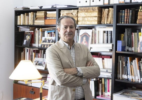 Antonio Sánchez del Barrio en su despacho en el Museo de las Ferias de Medina del Campo.