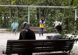 Imagen de archivo de refugiados en Valladolid.