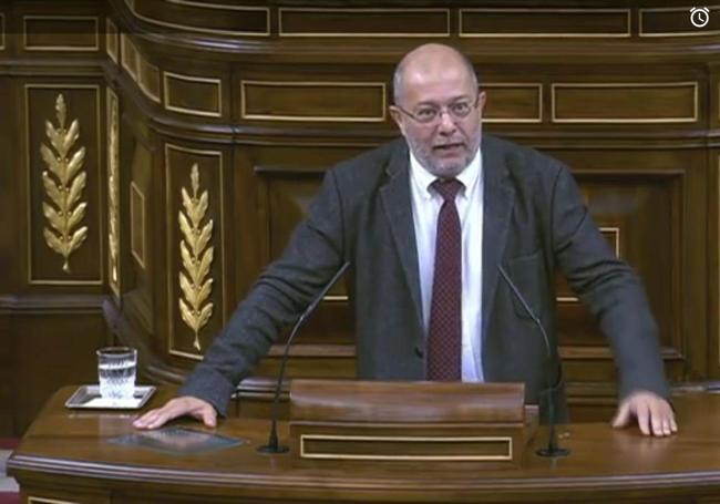 Francisco Igea, en el Congreso de los Diputados duranta una intervención en 2016.