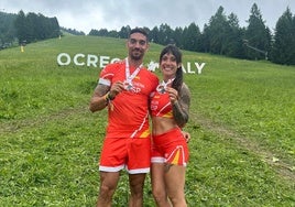 Jonathan Marchena y Elena García en el Campeonato Europeo de OCR