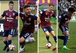 Manu, Rubén, Dani Plomer y Merencio, durante la pasada temporada.