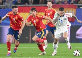 Partido entre España e Italia en la Eurocopa 2024.