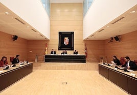 Imagen de archivo de una reunión de la Mesa de las Cortes de Castilla y León.