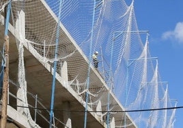 Bloque de viviendas en construcción en la capital segoviana.