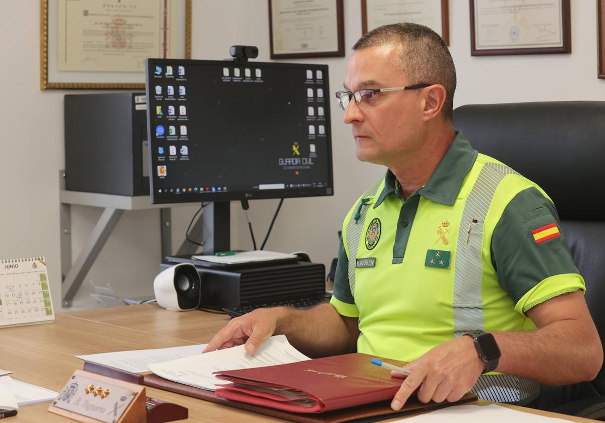 El capitán Eduardo Yugueros, jefe del Subsector de Tráfico de la Guardia Civil.