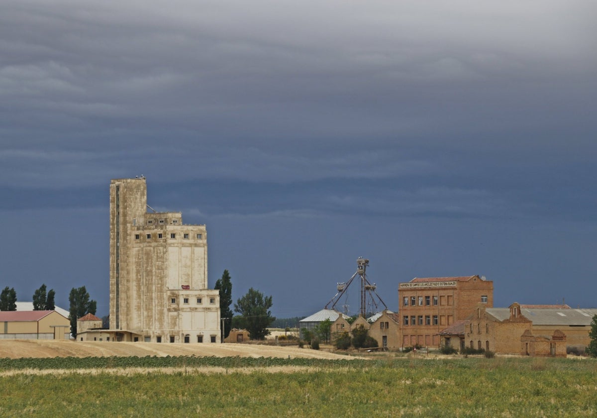 Vistas del silo y la harinera de campos Los Ángeles.