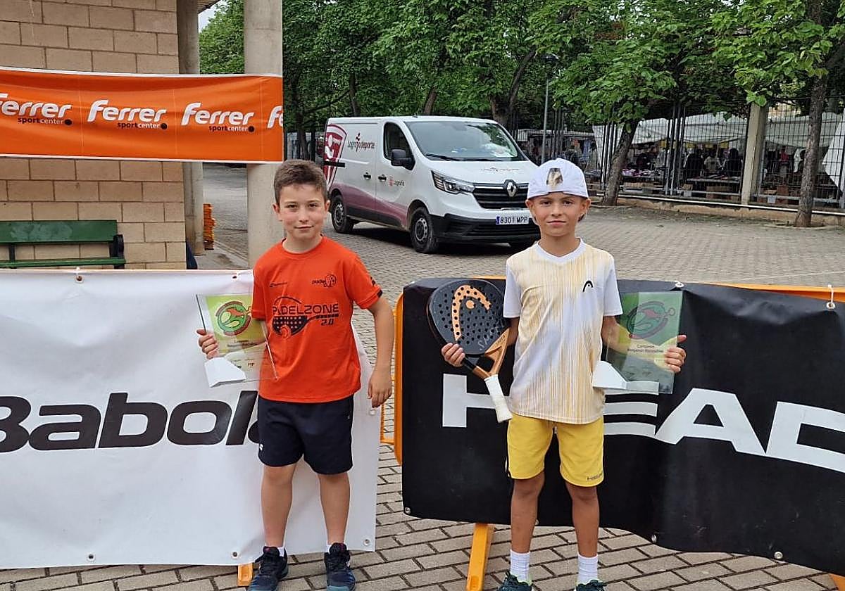 Hugo García (izquierda) y su pareja de competición Erik Caballero.