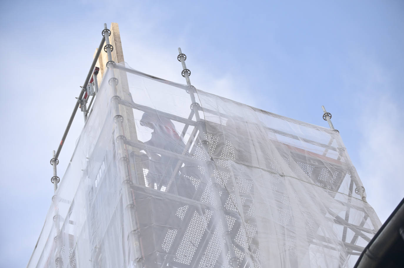 El día después del derrumbe de la cúpula de la iglesia de la Vera Cruz