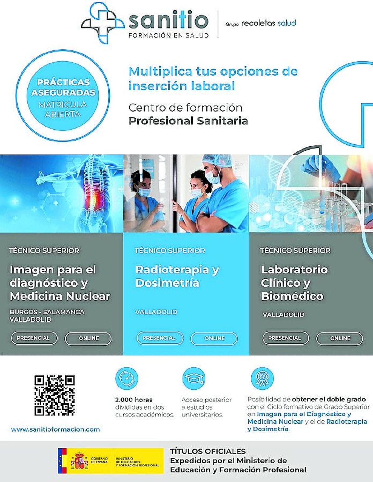 Sanitio, alta calidad en una formación integral en el ámbito sanitario