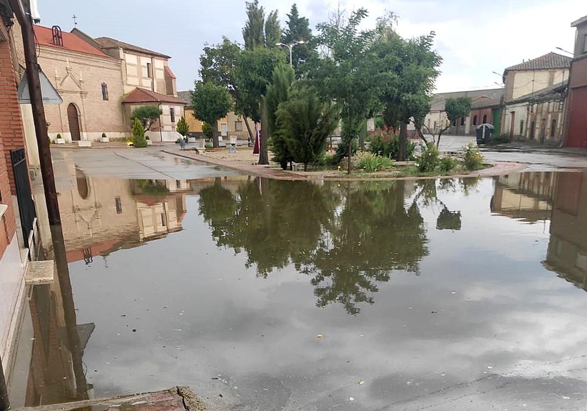 Tromba de agua en Fuente el Sol, hace unos días.