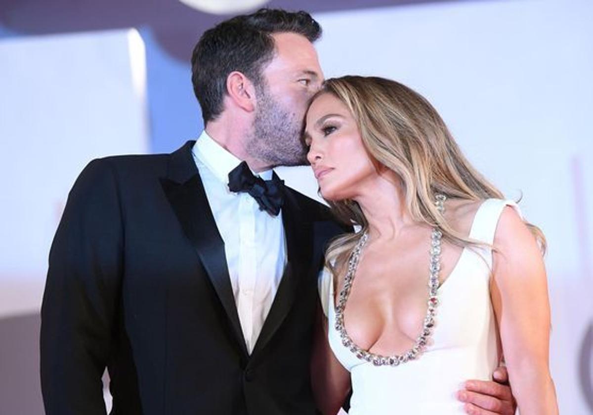 Jennifer Lopez y Ben Affleck en el Festival de Venecia, en 2022.