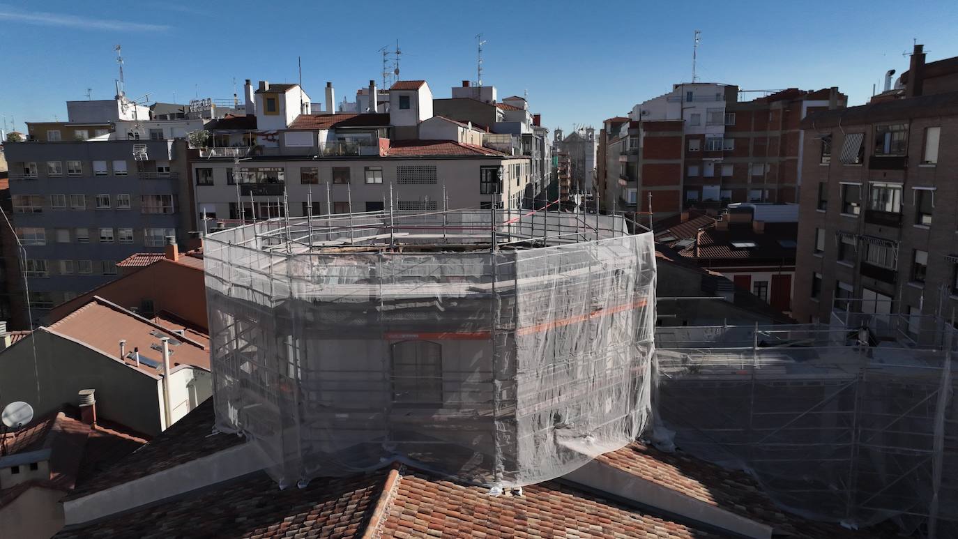 El estado actual de la iglesia de la Vera Cruz a vista de pájaro