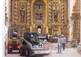 Vista del interior de la iglesia de la Vera Cruz.