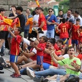 ¡Segovia celebra bajo la lluvia el triunfo de España!