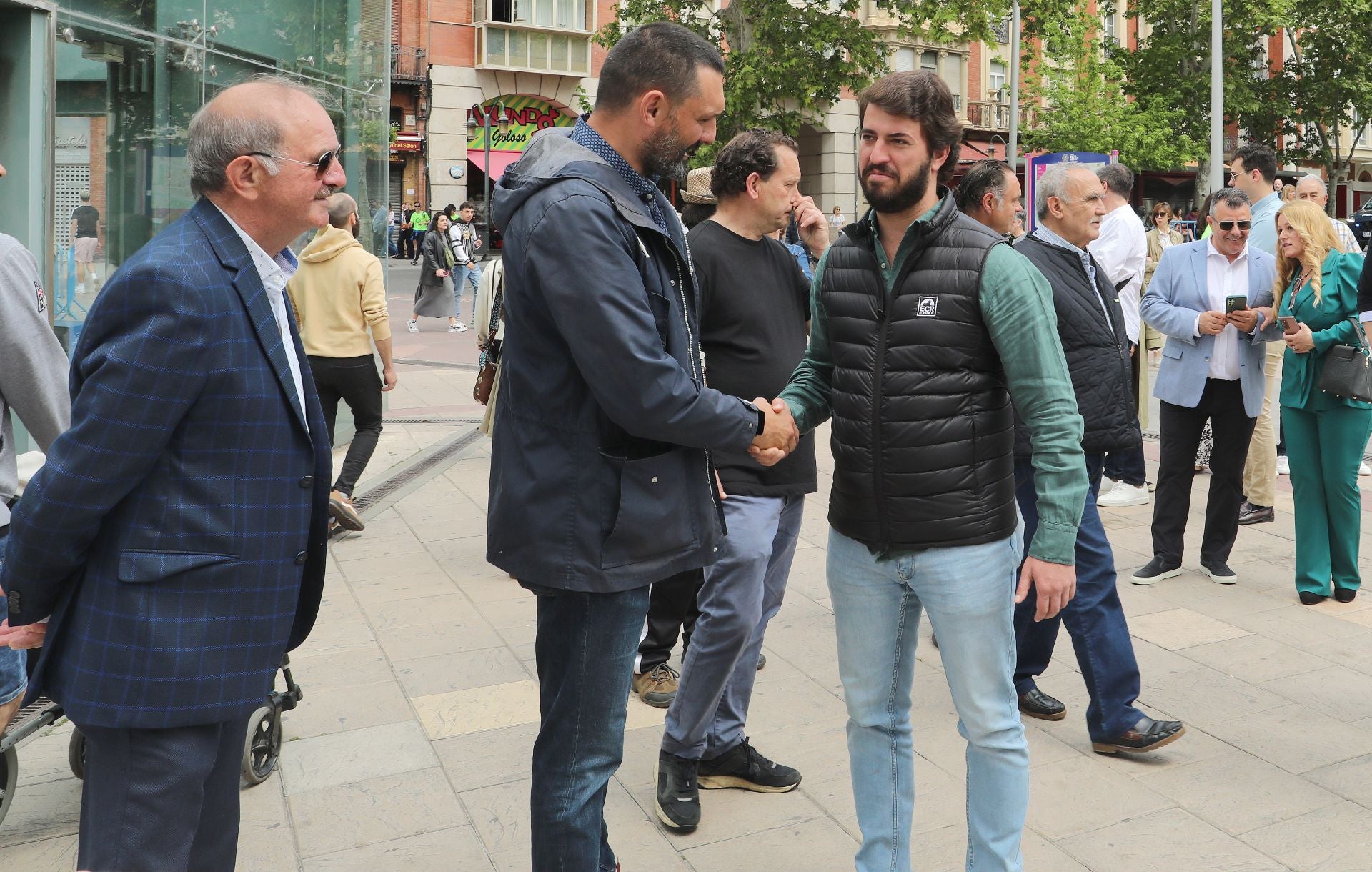 Gallardo, de campaña en Palencia el pasado mayo, cuando habló de la islamización de la provincia.