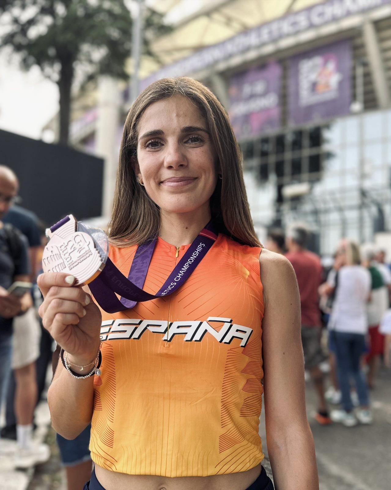 Marta García, tras ganar el bronce en el europeo de Roma.