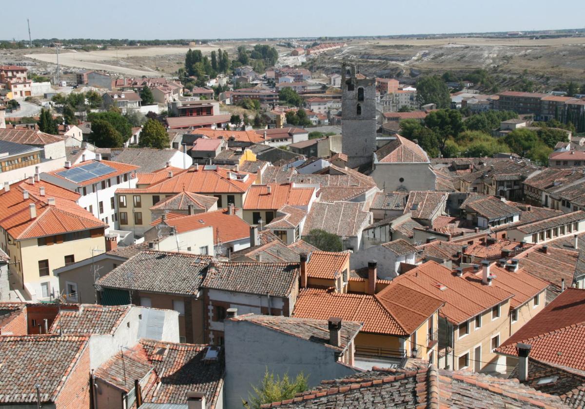 Vista panorámica de la villa de Cuéllar.