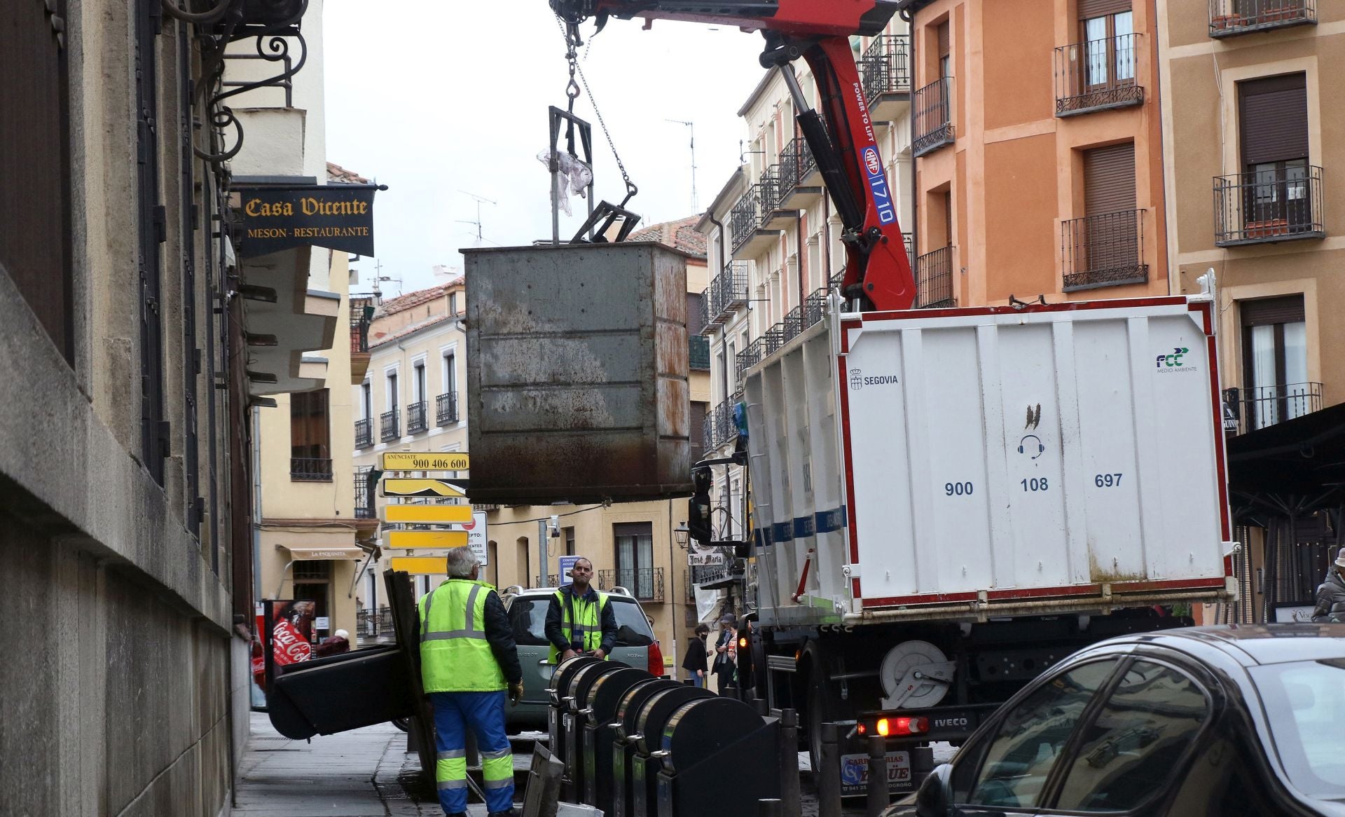Trabajadores del servicio de limpieza de Segovia.