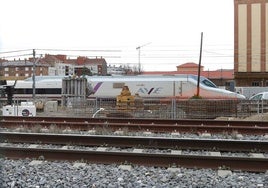 Obras de la alta velocidad a Cantabria, a la altura del salto del carnero.