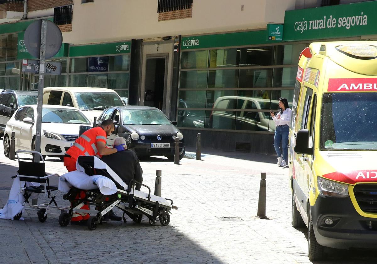 Ambulancia de Emergencias en Segovia.