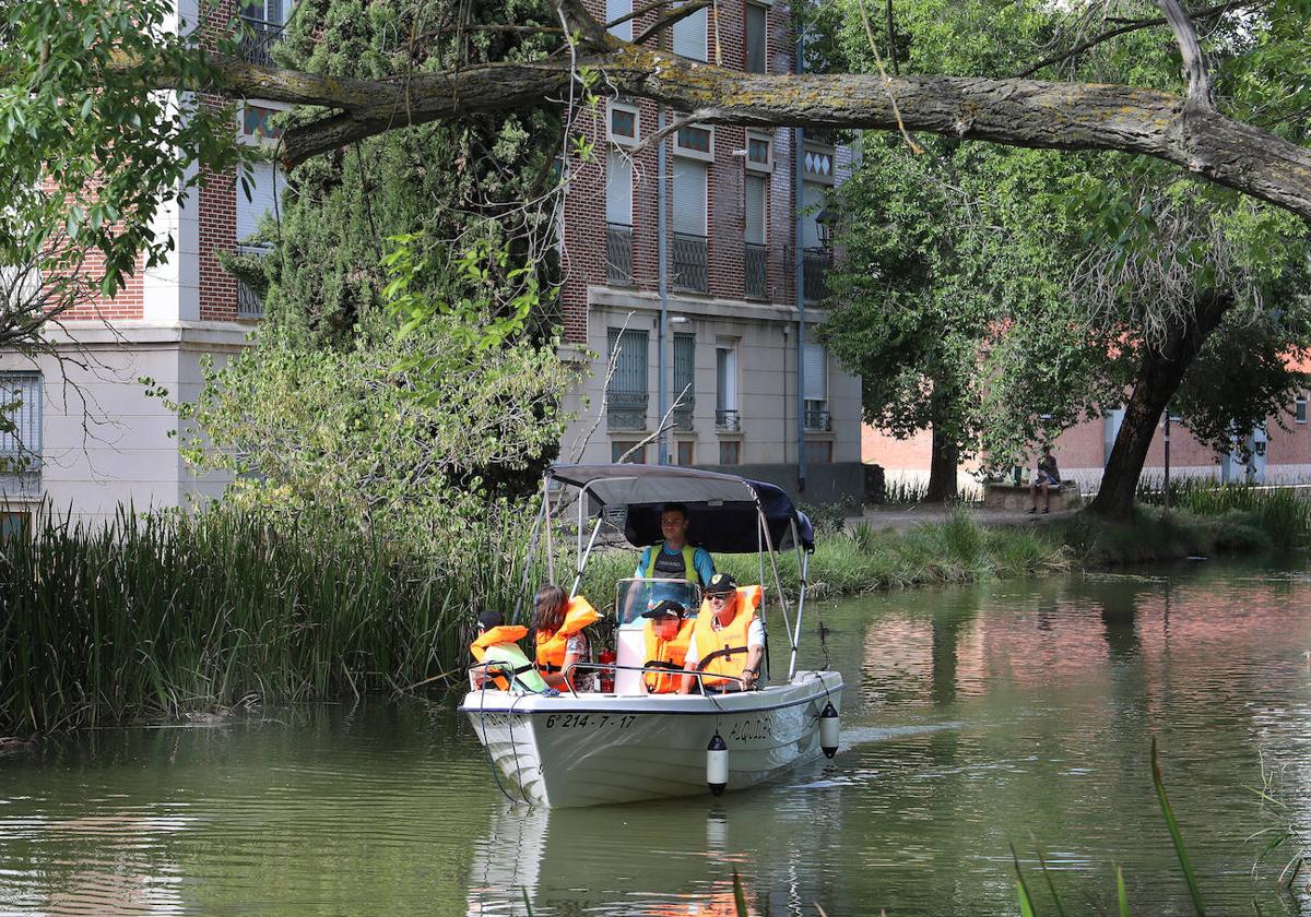 Una barca eléctrica, el verano pasado en el Canal.