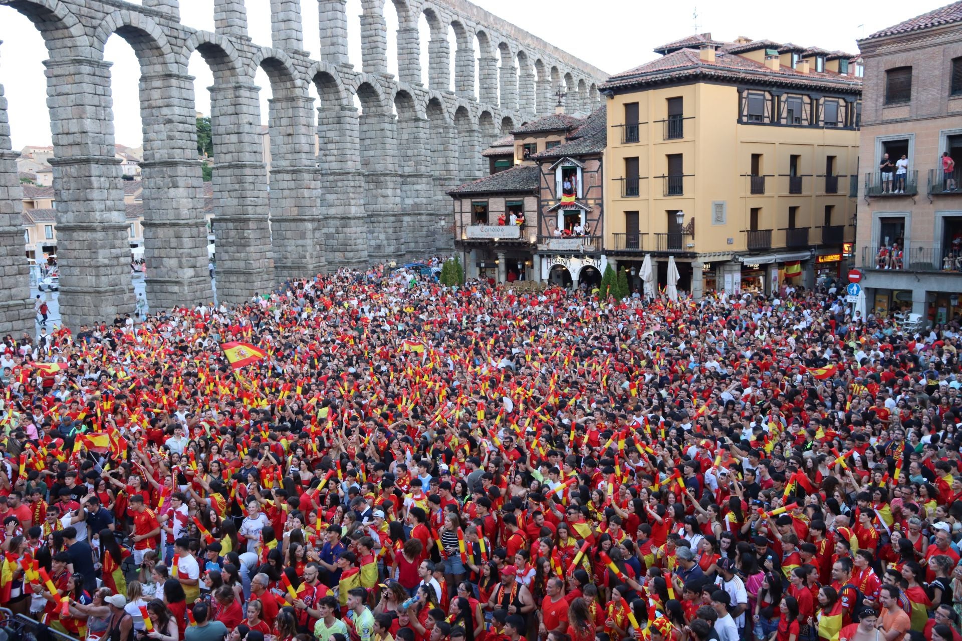 Así vivió Segovia el triunfo de España en la Eurocopa