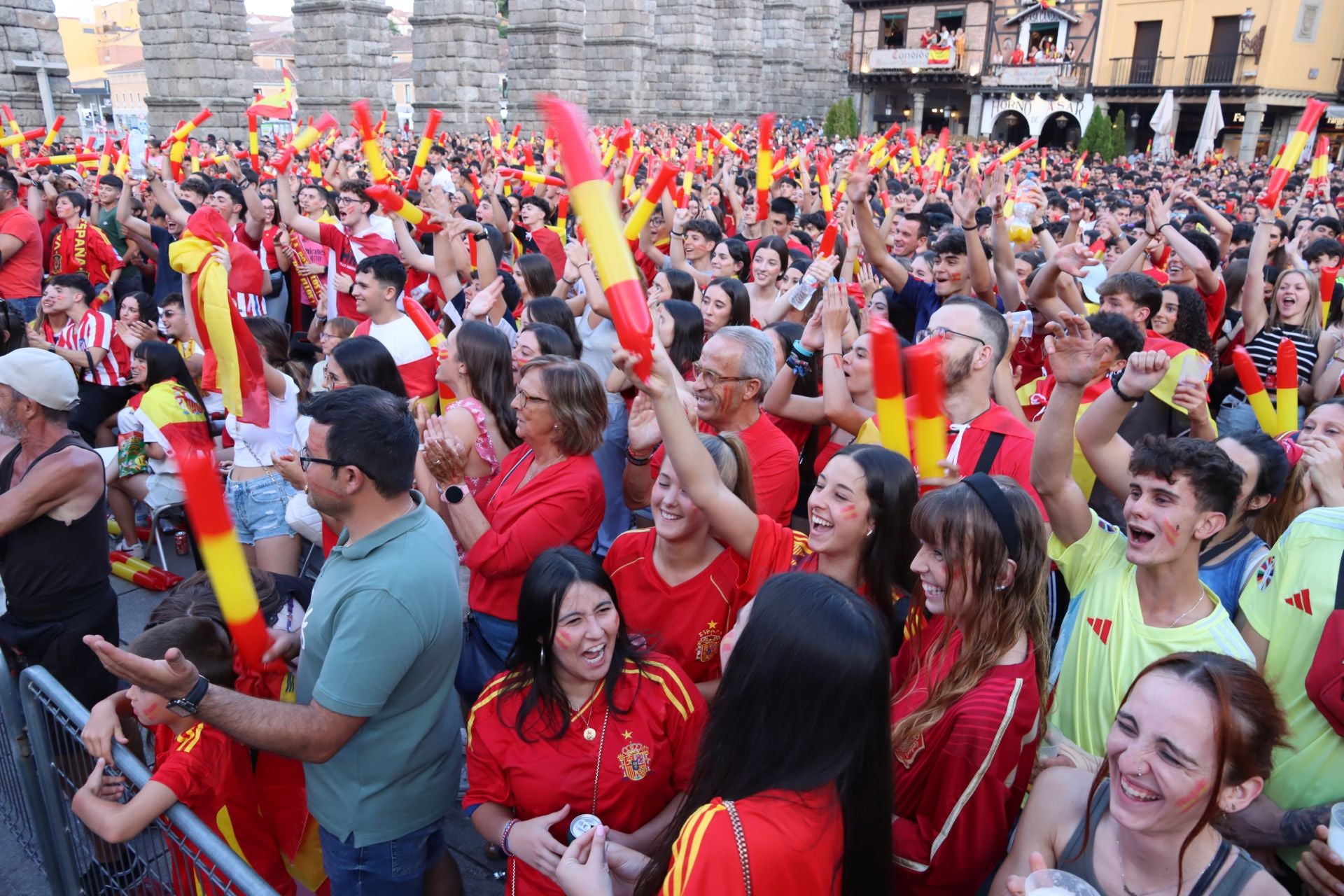 Así vivió Segovia el triunfo de España en la Eurocopa