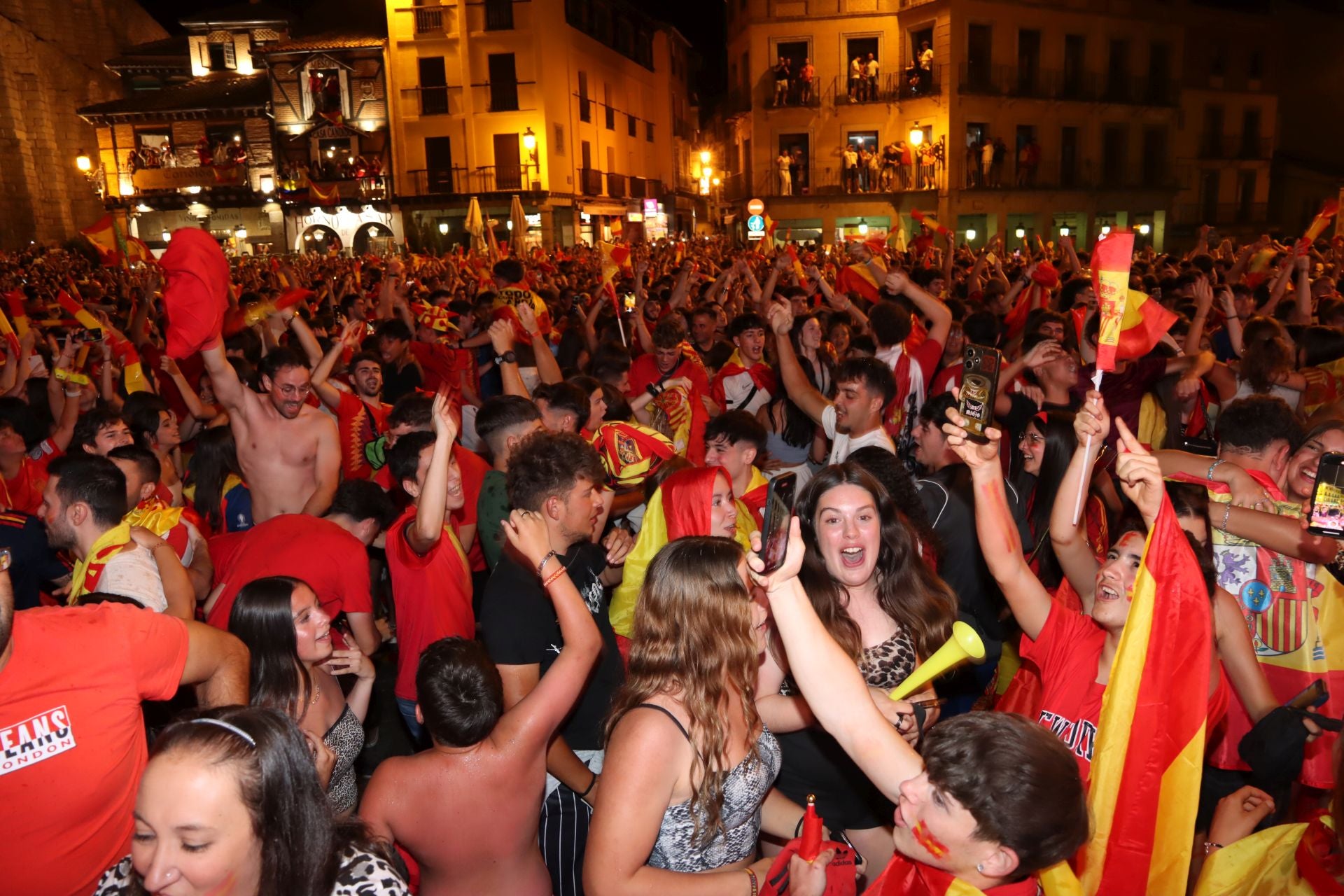 Así vivió Segovia el triunfo de España en la Eurocopa