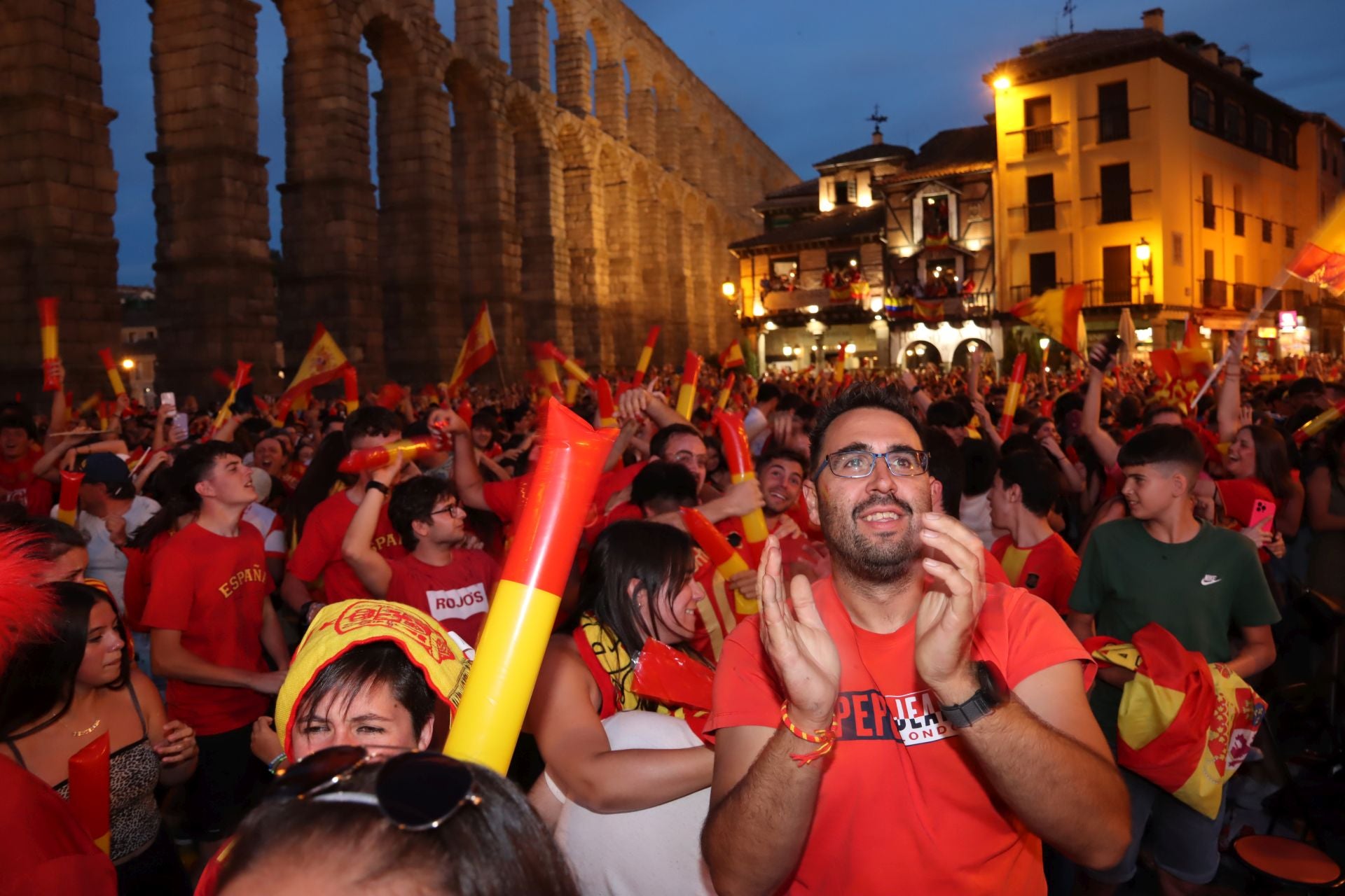 Así vivió Segovia el triunfo de España en la Eurocopa