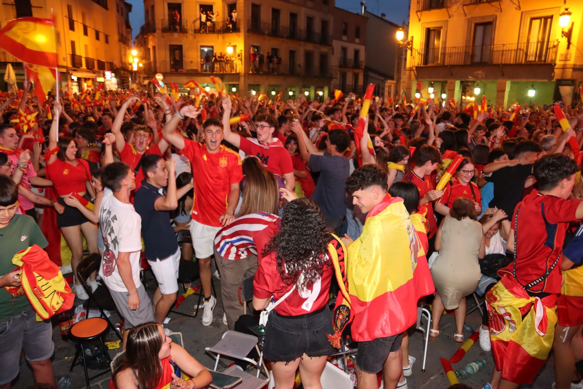 Así vivió Segovia el triunfo de España en la Eurocopa