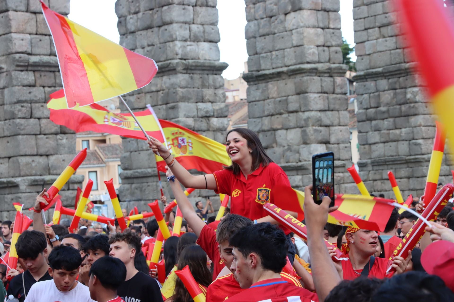 Así vivió Segovia el triunfo de España en la Eurocopa