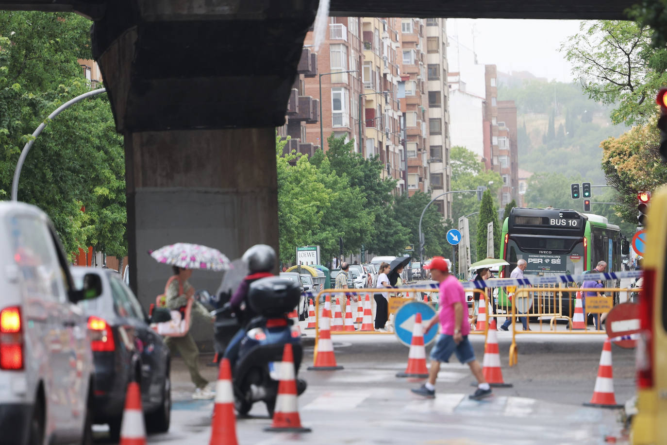 Corte de un carril en Arco de Ladrillo para continuar con las obras