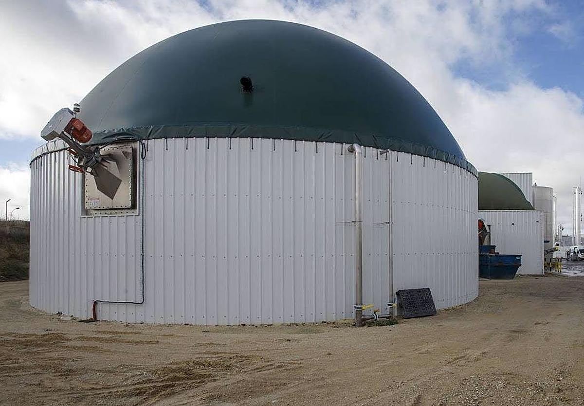 Imagen de archivo de una planta de biogás en la provincia de Burgos.