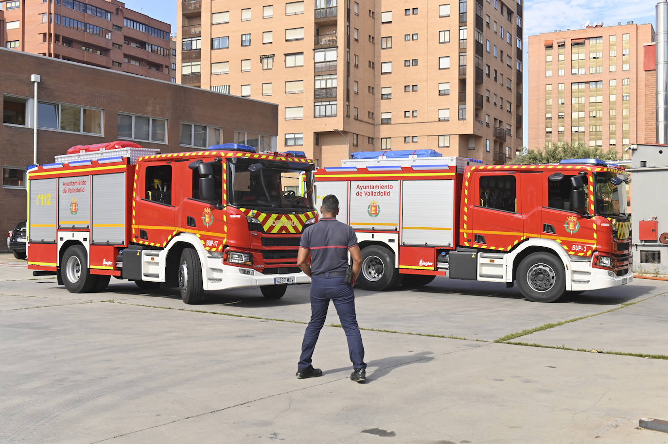 Dos camiones autobomba para la flota de vehículos de los Bomberos de Valladolid