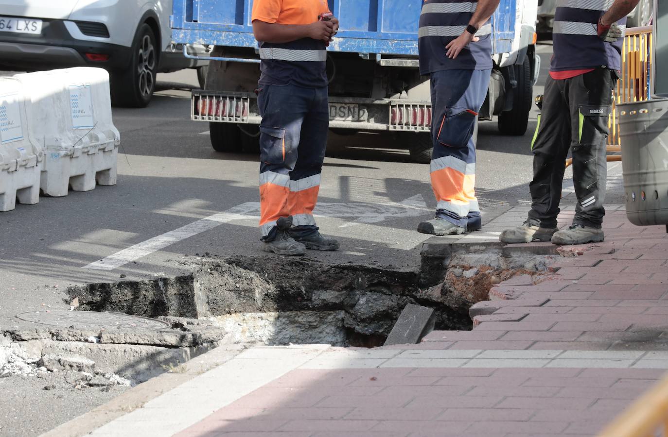 Las imágenes del socavón de la avenida de Segovia