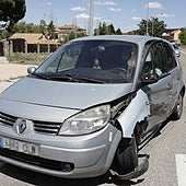 Aparatoso accidente en la travesía de Peñafiel