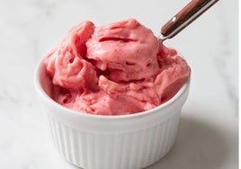 Helado de fresa rápido