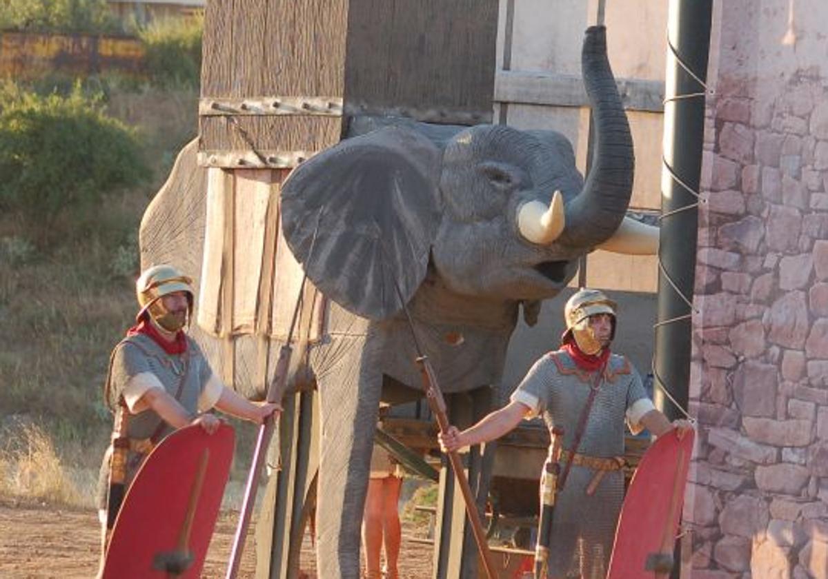 Recreación de la Guerra de los Elefantes en Numancia.