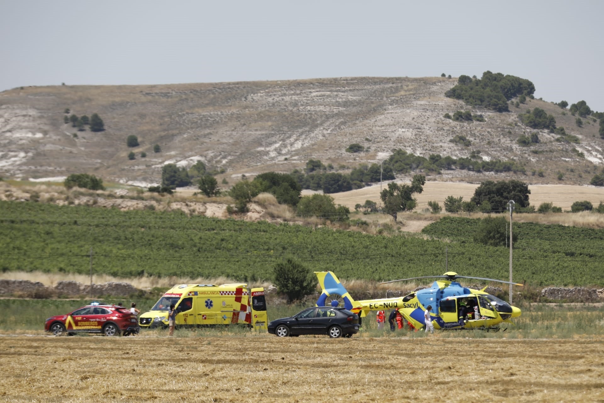 Accidente frontal entre Canalejas y Rábano