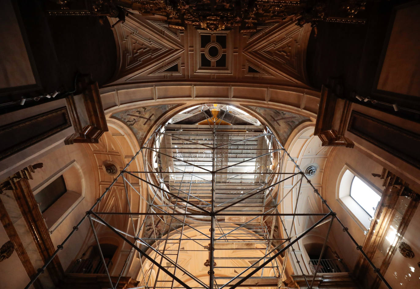 El estado de las obras de la Iglesia de la Vera Cruz