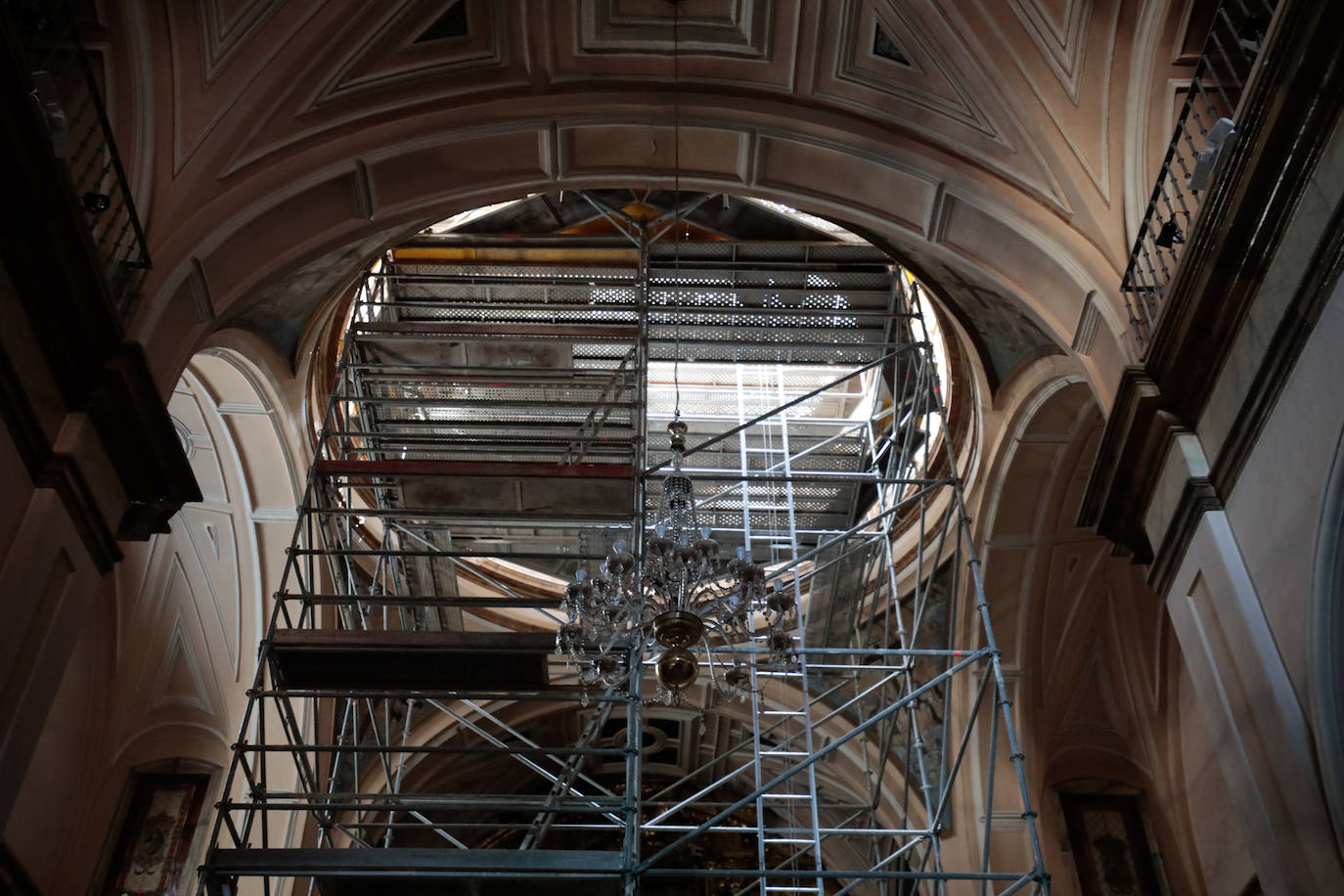 El estado de las obras de la Iglesia de la Vera Cruz