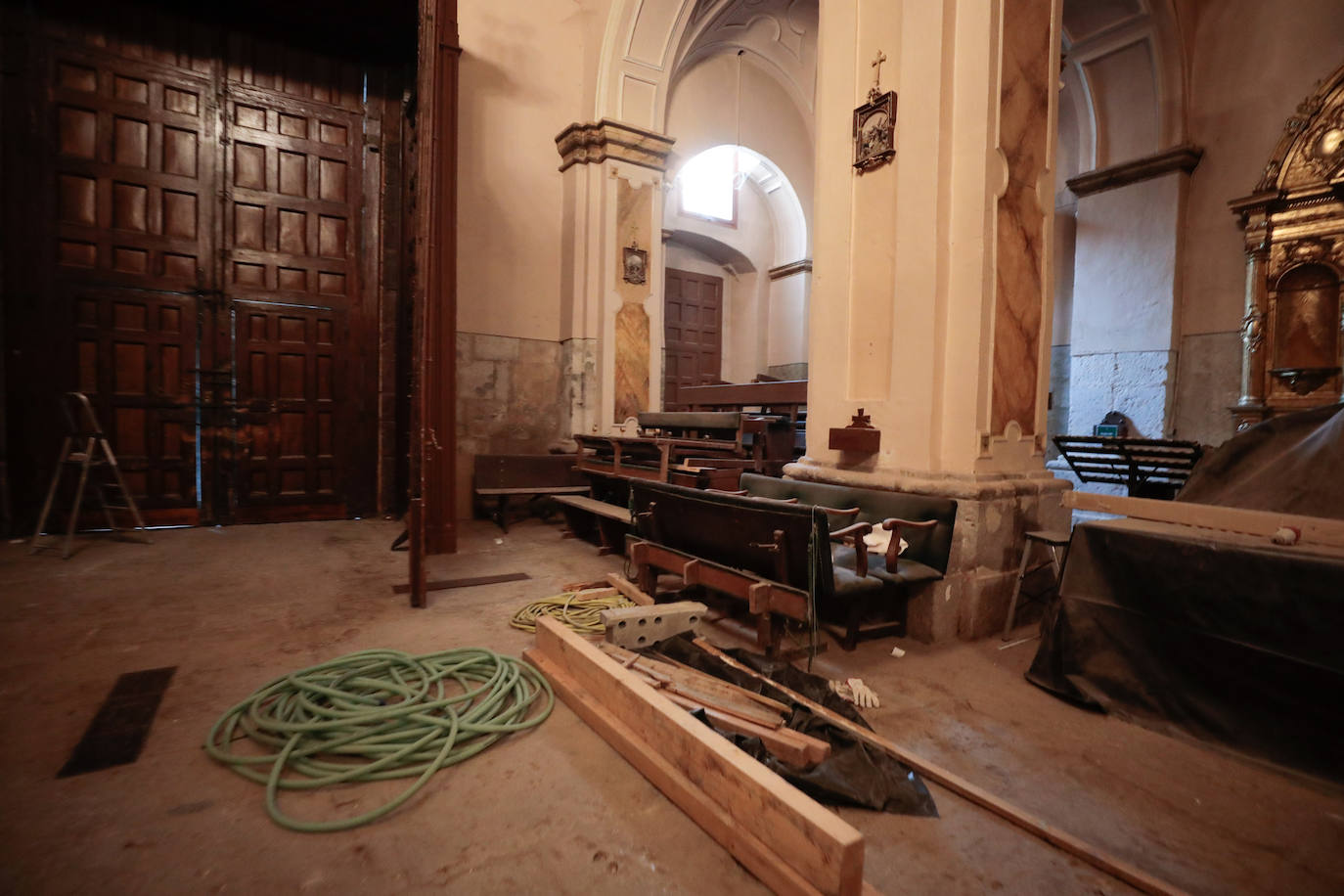 El estado de las obras de la Iglesia de la Vera Cruz