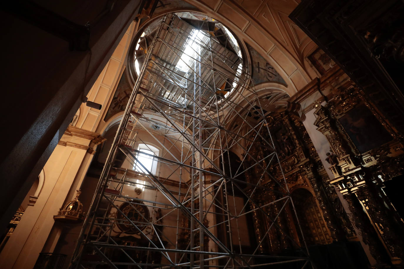 El estado de las obras de la Iglesia de la Vera Cruz