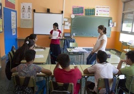 Clases de refuerzo en un colegio de Valladolid.