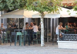 Terraza en la Plaza Mayor.