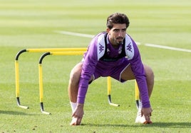 Monchu, durante un entrenamiento.