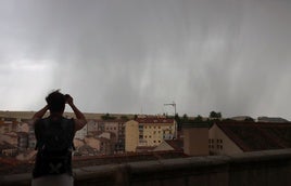 Tormenta en Segovia este lunes por la tarde