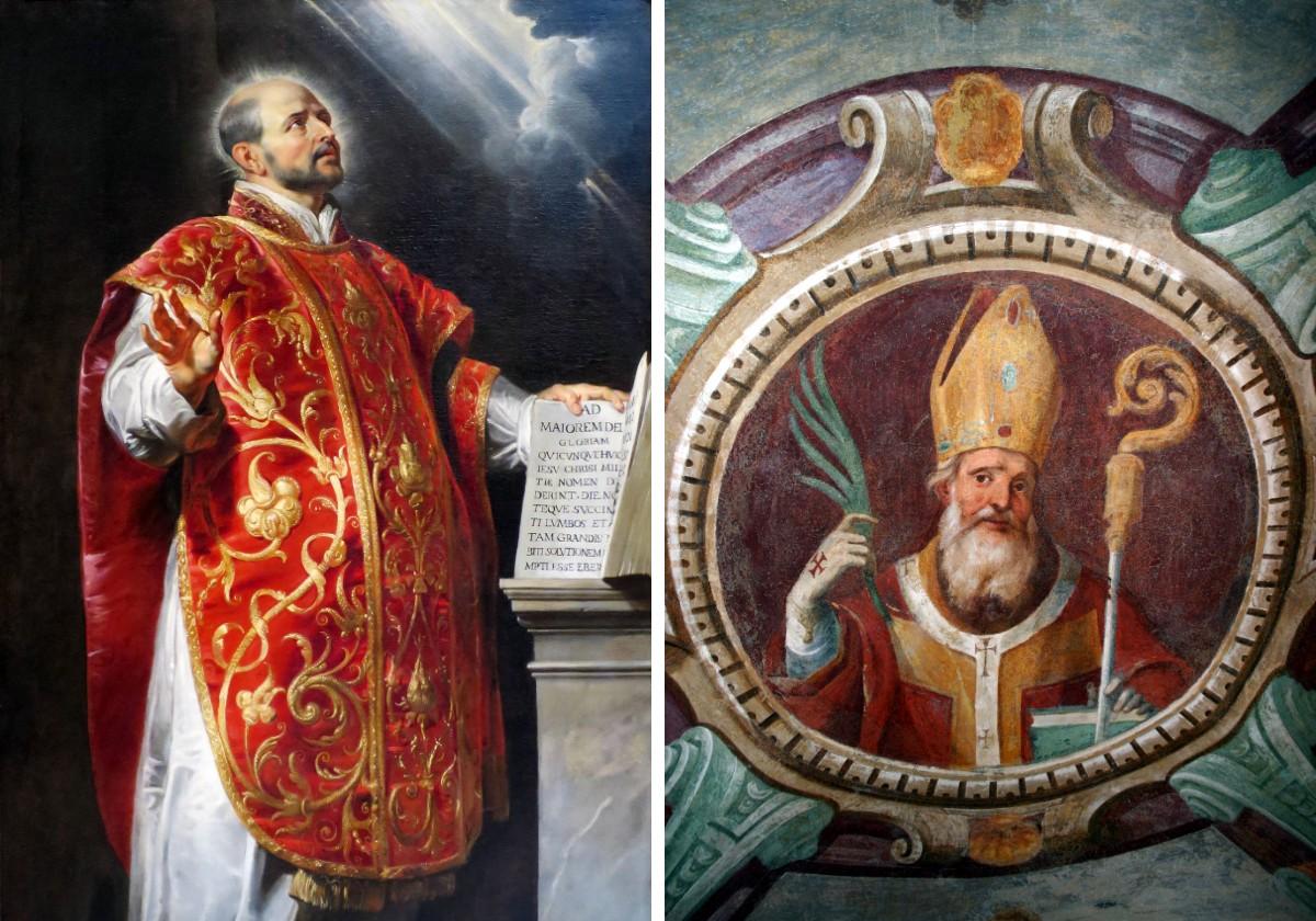 San Ignacio de Loyola y San Calimero de Milán.