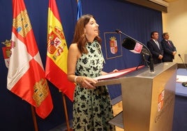 Raquel Alonso, durante su toma de posesión como nueva delegada territorial de la Junta en Segovia.